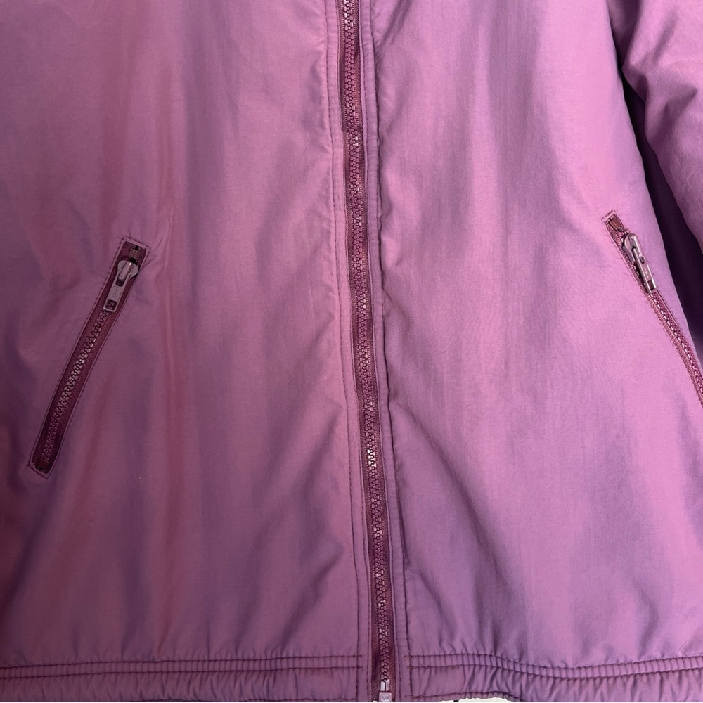 Vintage L.L. Bean Lavender Warm Up Jacket Full Zip Fleece Lined Pockets Warm - Picture 4 of 16